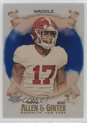 2021 Topps Allen & Ginter Chrome Blue Refractor /150 Jaylen Waddle Rookie RC - Image 1 of 2