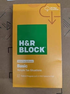 2024 HR BLOCK BASIC MAC OR PC, CODE VIA EMAIL - Picture 1 of 1