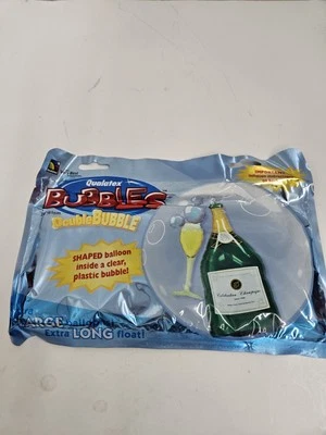 Botella de champán burbujeante globo de doble burbuja 24”/61 cm. Foto 1 de 4