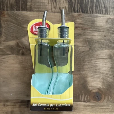 Juego de aceite y vinagre Tablecraft Gemelli vidrio transparente/acero nuevo 8,5 oz líquido Foto 1 de 3