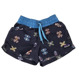 Patagonia Girls XS Costa Rica Baggies Swim Trunks Shorts Space Spirits Navy Blue - Picture 1 of 4