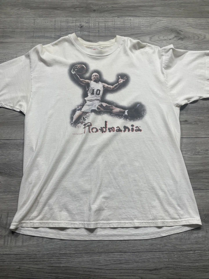 Rodmania Rodman Tee Shirt Vintage Dennis Rodman Fanclub Size Xl 1990s Bulls Nba - Image 1 of 4