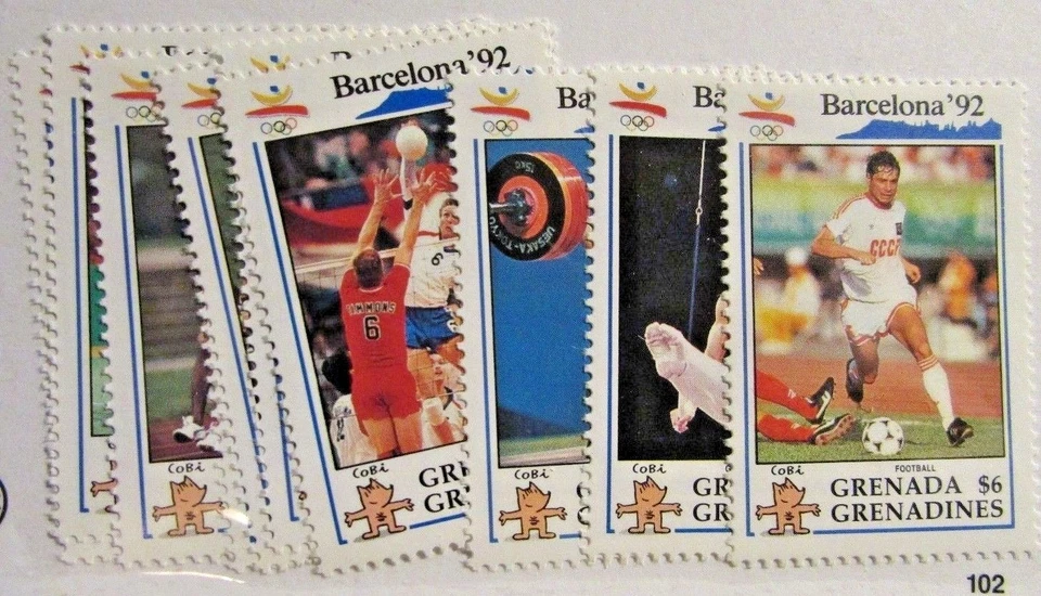 1992 Grenada Sc#1383-92 / Olympics in Barcelona stamp set MNH Cv$16 - Image 1 of 1