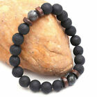Men Women Natural Stone Diffuser Bracelet Elastic Yoga Beads