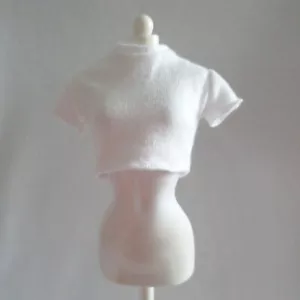 NEU! 2021 Barbie Extra Puppe weiß kurzes Top Top ~ kurvige Kleidung - Bild 1 von 5