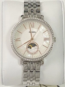 Fossil Reloj Mujer 3 Agujas Función Sol/Luna Acero Inoxidable Plata ES5164 - Imagen 1 de 4