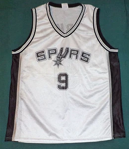 SAN ANTONIO SPURS TONY PARKER WHITE W/BLACK V-NECK SPORT JERSEY XL K#8245 - Picture 1 of 4