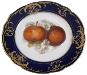 Antique 1913 KPM Berlin Porcelain Fruit Scene Plate Porzellan Teller Scenic - Picture 1 of 10