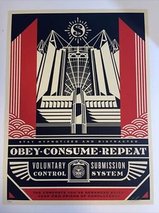 Shepard Fairey OBEY Church Of Consumption Signed Art Print Poster 2017 - Picture 1 of 6