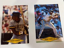 1990 Homers Cookies Pirates Signed Card Lot Barry Bonds , Bobby Bonilla,Jay Bell