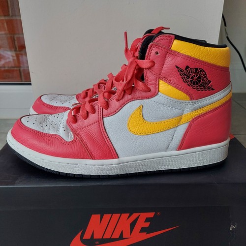 Nike Air Jordan 1 Retro Fusion Red UK 9 con scatola originale e lacci extra