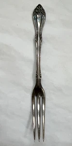 Berlin 1889 Strawberry Fork Silverplate No Monogram 4 5/8" 3 Prongs Tarnished - Picture 1 of 7