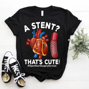 Bypass Surgery Cardiology Funny Open Heart Surgery Survivor T-Shirt Size S-5xl - Bild 1 von 5