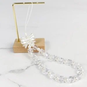 Bow Love Mobile Phone Charm Cute Beaded Phone Lanyard Short Strap For Cell Phone - Zdjęcie 1 z 15