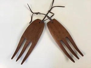 Holz Bärenkrallen Salat und Pasta Servier Set - Bild 1 von 3