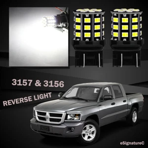 2 x White Backup Reverse Light 3157 3156 33SMD LED For 1997 - 2010 Dodge Dakota - Picture 1 of 5