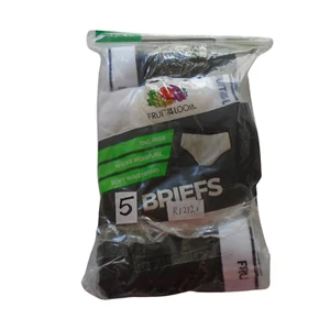 Fruit of The Loom Boys Briefs Size SM 6-8 Pack of 5 White Black Grey - Picture 1 of 3