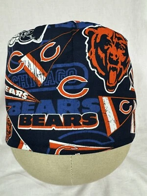 Men/Women Surgical Scrub Cap Lined Chicago  100% Cotton Fabric - Image 1 of 3