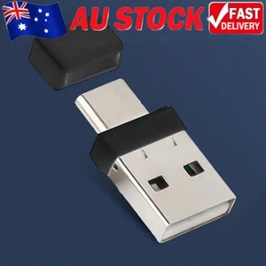 USB Type C 2 In 1 Mouse Jiggler Plug & Play Undetectable Mouse Shaker (Black) - Afbeelding 1 van 11