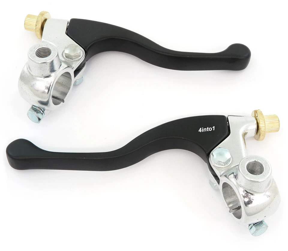 Conjunto de alavanca curta Yamaha com montagem em espelho - embreagem + freio - cromado e preto - 7/8" - Imagem 1 de 1