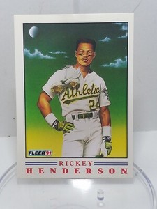 1991 FLEER PRO VISION RICKEY HENDERSON #2 A'S MINT CONDITION