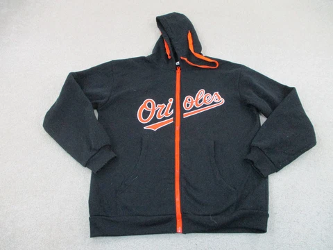 Baltimore Orioles Sweater Adult Medium Black Orange Baseball Hoodie Mens B98 * Cover