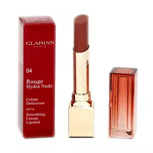 CLARINS ROUGE HYDRA NUDE SMOOTHING CREAM LIPSTICK SPF 6 3G #04 - NUDE CARAMEL - Picture 1 of 1