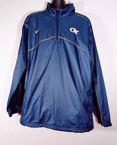 Pullover Georgia Tech Nike cortavientos para hombre XXL 2X azul marino GT bordado 1/4 cremallera - Imagen 1 de 10