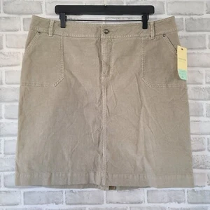 Sonoma Corduroy Straight Mini Skirt Pockets NWT Womens 16 Closet Staple Basic - Picture 1 of 7