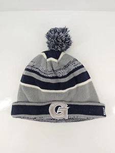 Georgetown Hoyas New Era Embroidered G Logo Men Blue Gray Beanie with Pom Pom - Picture 1 of 8