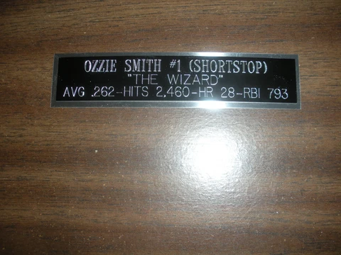 OZZIE SMITH (CARDINALS) ENGRAVED NAMEPLATE FOR PHOTO/DISPLAY/POSTER Cover