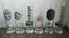 6 Beer Glasses Becks & Freiberger For Part Limited Edition 7 1/2in High