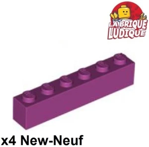 Lego 4x Stein Brick 1x6 6x1 Magenta 3009 NEU - Bild 1 von 1