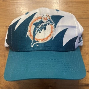 VTG 1990s MIAMI DOLPHINS SHARK TOOTH SNAPBACK HAT CAP LOGO ATHLETIC FOOTBALL - Picture 1 of 11