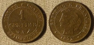 France : 1892A 1 Ct RB.CH-UNC # 826.1 IR2186 - Picture 1 of 1