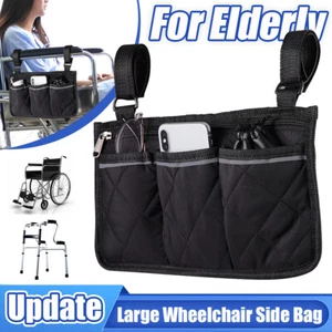 Wheelchair Armrest Accessories Storage Organizer Side Bag to Hang on for Elderly - Picture 1 of 10