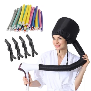 Juego de rizador de cabello flexible suave de 24 piezas con capó y clips de peinado - Imagen 1 de 12