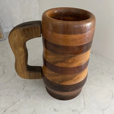Taza de café de madera | Taza de té Taza de cerveza de madera hecha a mano|con inserto de acero inoxidable Foto 1 de 4
