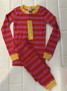 NWT - Hanna Andersson Striped Long John Pajama Set  - Size 6/7 - Picture 1 of 4