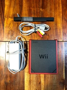 CONSOLE NINTENDO WII mini Rossa COMPLETA DI CAVI FUNZIONANTE ORIGINALE - Imagen 1 de 9