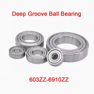 Deep Groove Ball Bearing Stainless Steel Miniature Shielded Bearing 603ZZ-6910ZZ - Picture 1 of 10