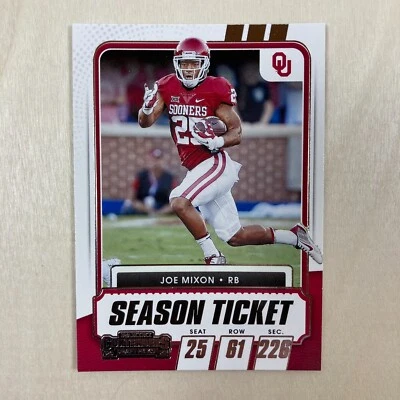 Joe Mixon 2021 Panini Contenders Draft Picks Season Ticket #62 Oklahoma Sooners - Image 1 of 2