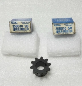 Lot of 2 Pcs. - Martin 35BS10 5/8 Sprocket 35BS1058 35 Chain,3/8" Pitch,10 Teeth - Picture 1 of 8
