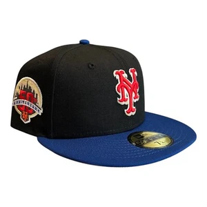 New Era New York Mets Moon Man 59FIFTY Fitted Hat 50th Anniversary Patch 7 1/4 - Picture 1 of 5