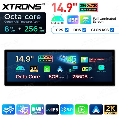 14,9" 8G+256GB Autoradio Für BMW 5er E60 E61 M5 CIC Android 14 Global 4G CarPlay - Bild 1 von 4