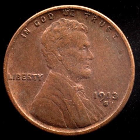 KAPPYSCOINS G5775  1913S  NICE  EF XF EXTRA  FINE KEY DATE   LINCOLN CENT Cover