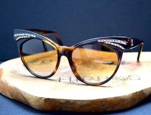 Emmanuelle Khanh Vintage Womens Sunglasses 70's Brown Frame Brown Lenses Rare - Picture 1 of 11