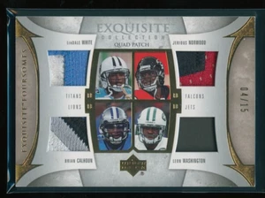 Maglia bianca Norwood Calhoun Washington 2006 squisita quad patch RC/15 - Foto 1 di 2