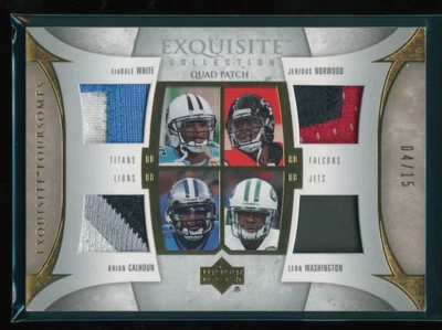 White Norwood Calhoun Washington 2006 Exquisite Quad Patch Jersey RC /15 - Image 1 of 2