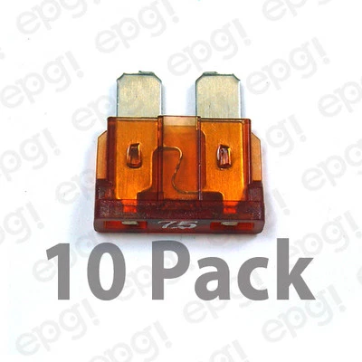ATC 7.5 AMP FUSE ATC BLADE-TYPE FUSE 10 PACK #ATC7510PK - Image 1 of 2
